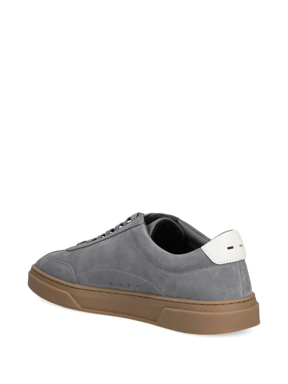BOSS suede leather low-top sneakers Grey