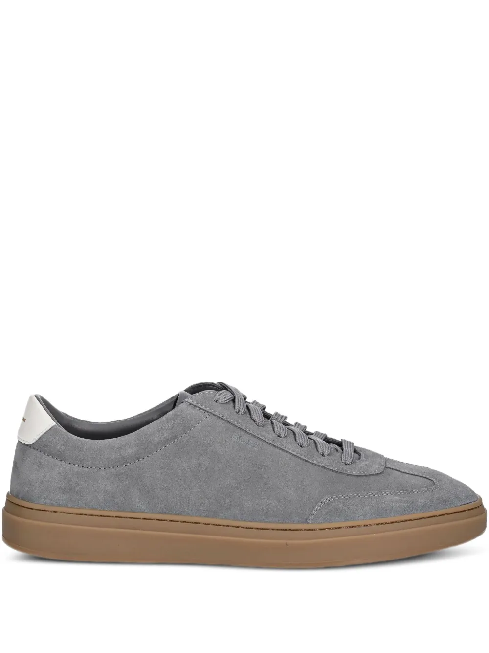 BOSS suede leather low-top sneakers Grey