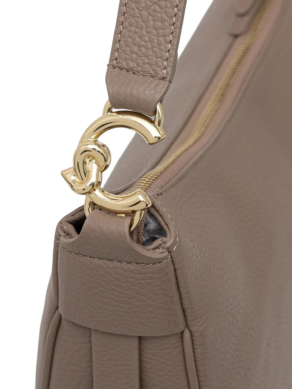 Coccinelle medium C-easy zip-top shoulder bag Bruin