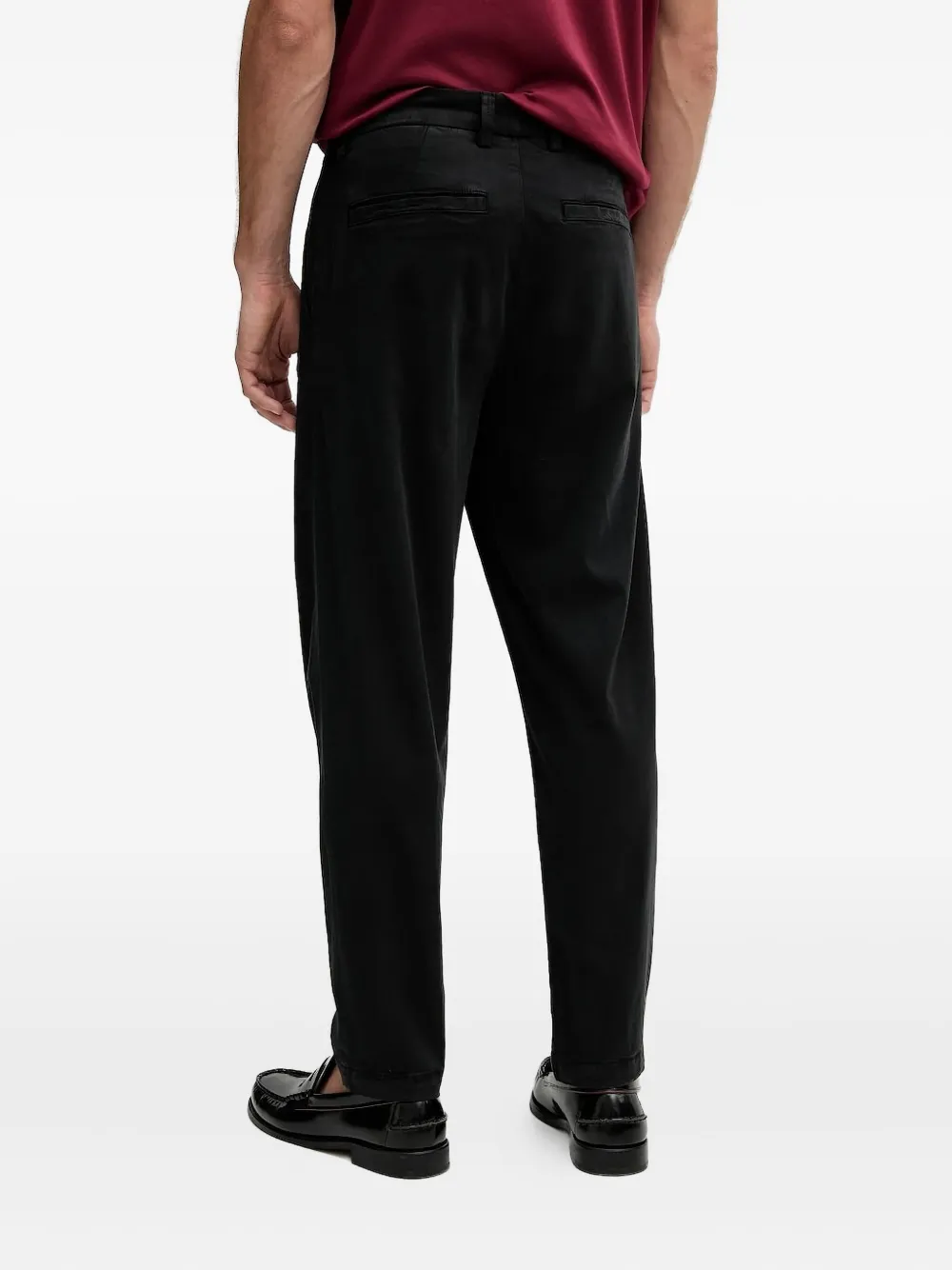 BOSS Broek met geborduurde zak - Zwart