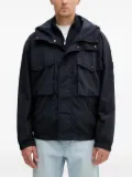 BOSS logo-patch hooded jacket - Blue