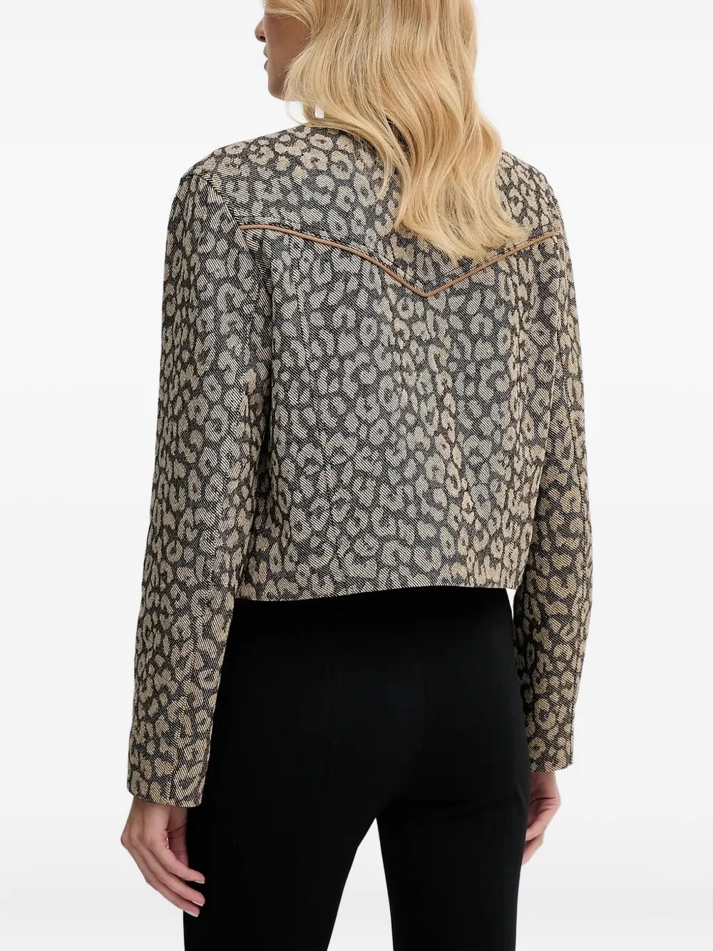 BOSS leopard-pattern biker jacket | Biker Jackets | Image 2