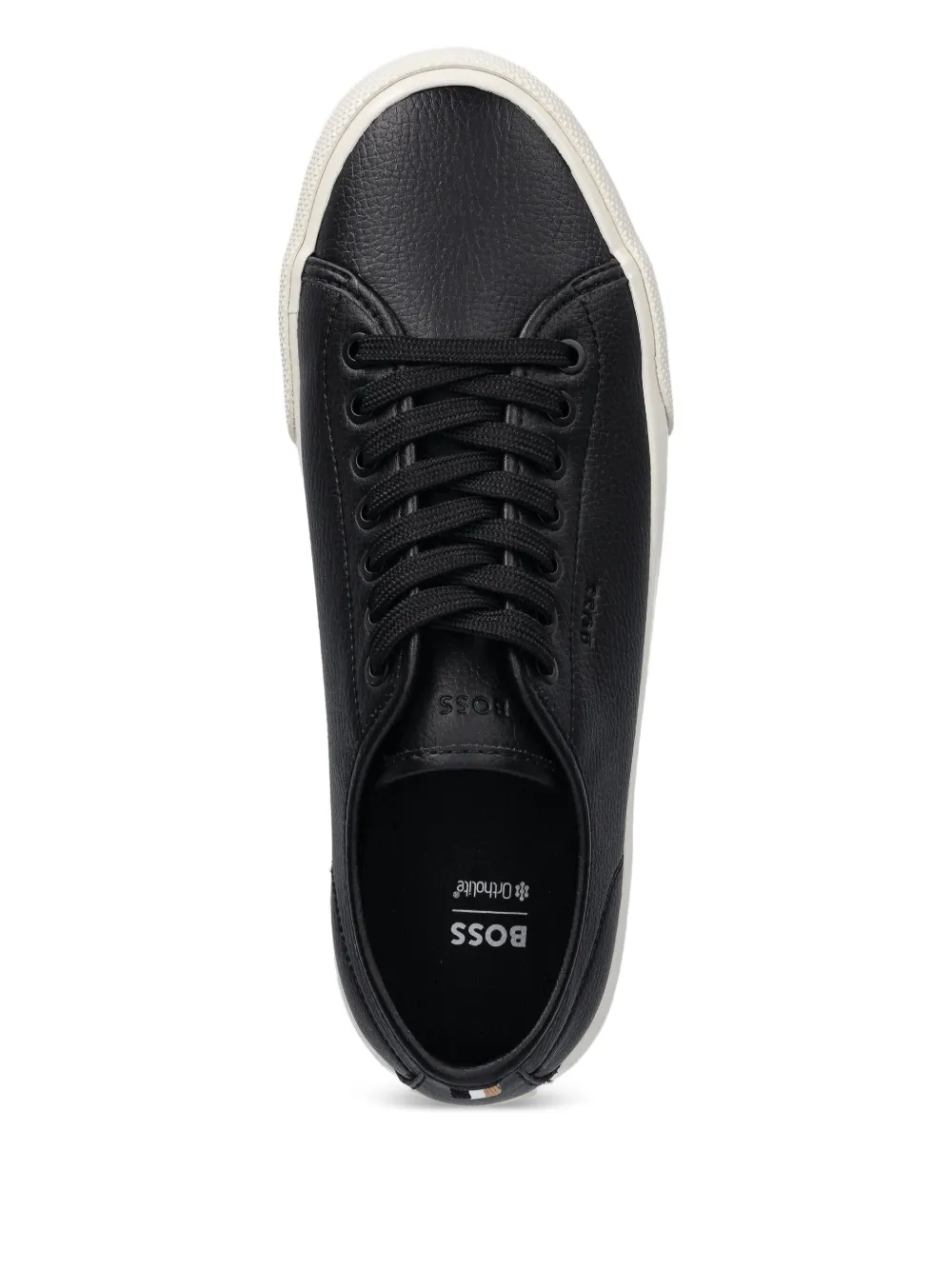 BOSS Sneakers van imitatieleer Zwart