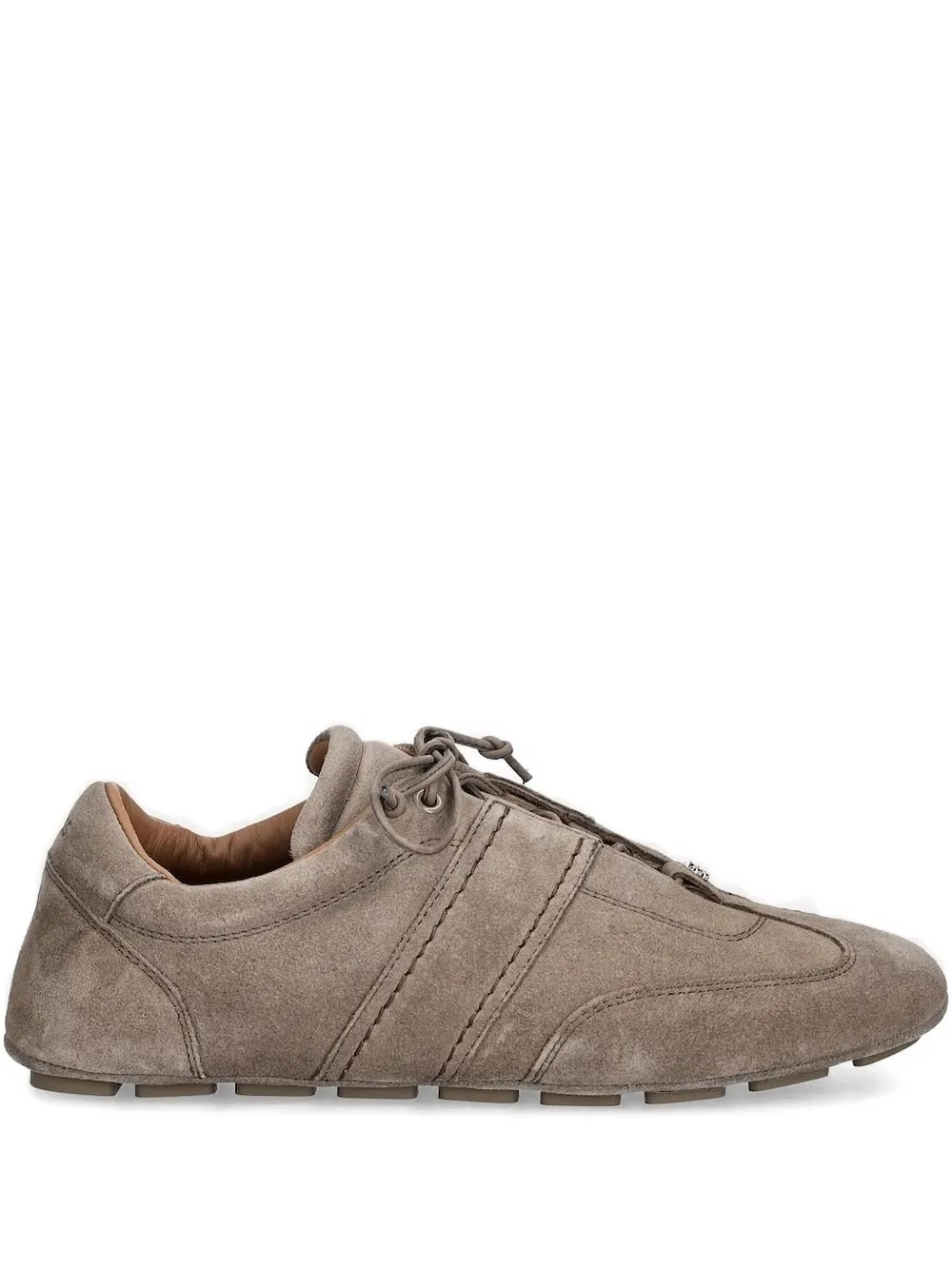 BOSS lace-up suede sneakers Brown