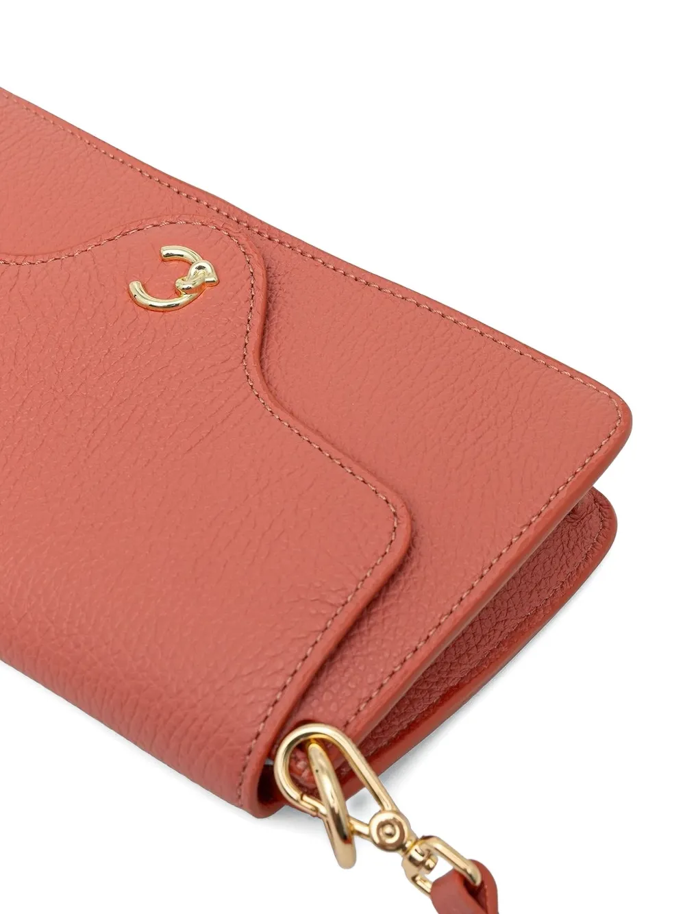 Coccinelle C-Me crossbodytas met bewerkte textuur en omslag Rood