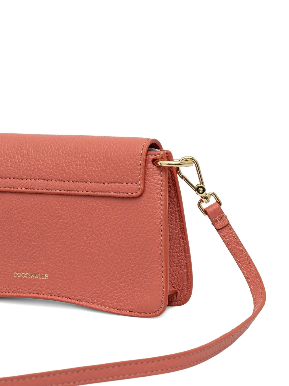Coccinelle C-Me crossbodytas met bewerkte textuur en omslag Rood