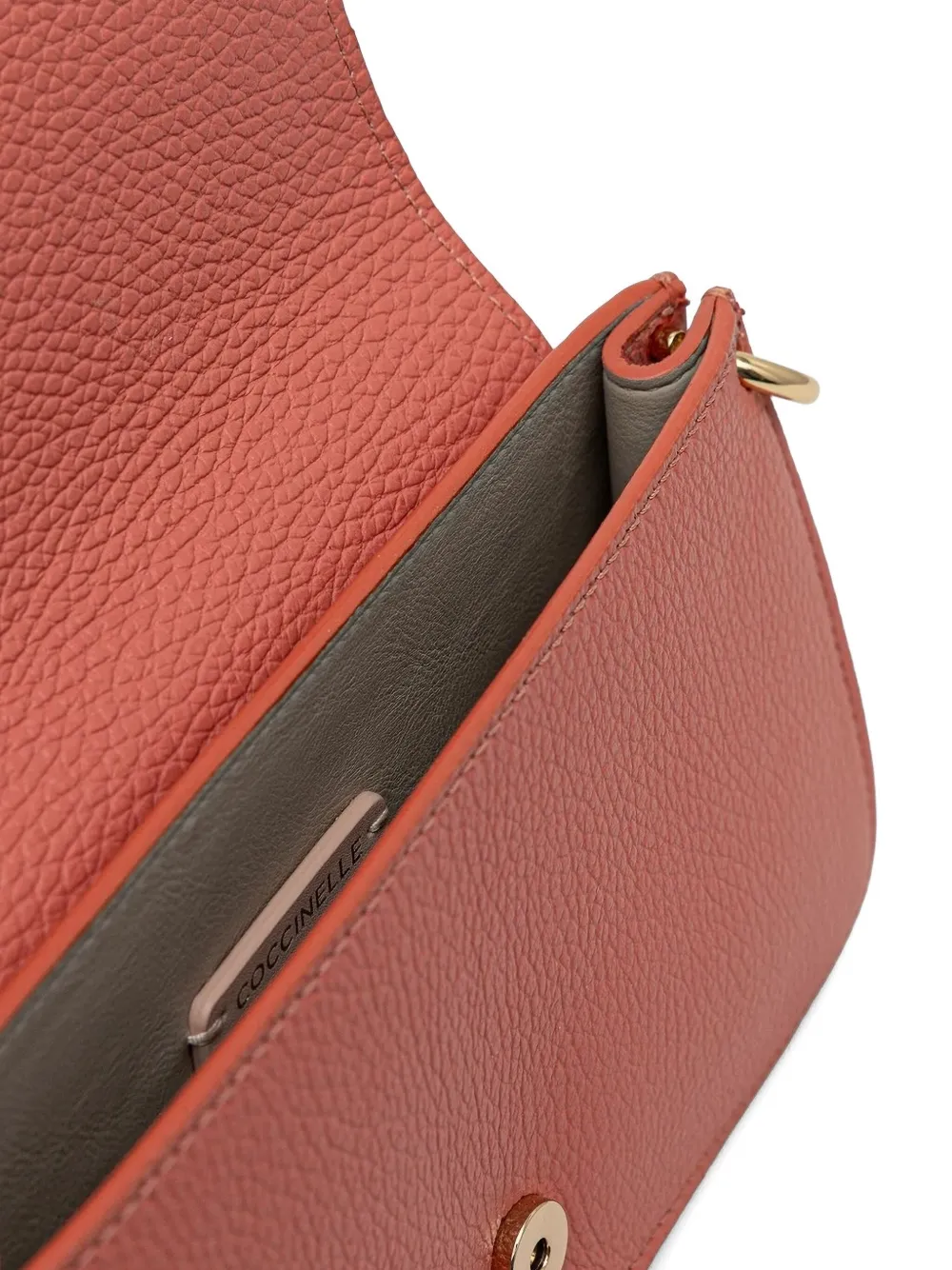 Coccinelle C-Me crossbodytas met bewerkte textuur en omslag Rood