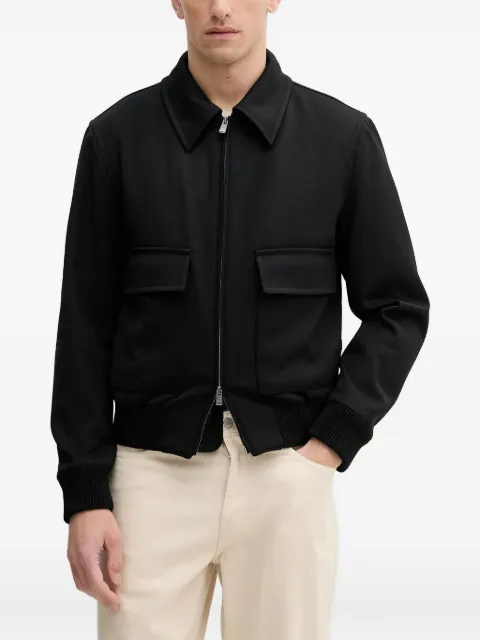 BOSS flap-pocket zip-front jacket