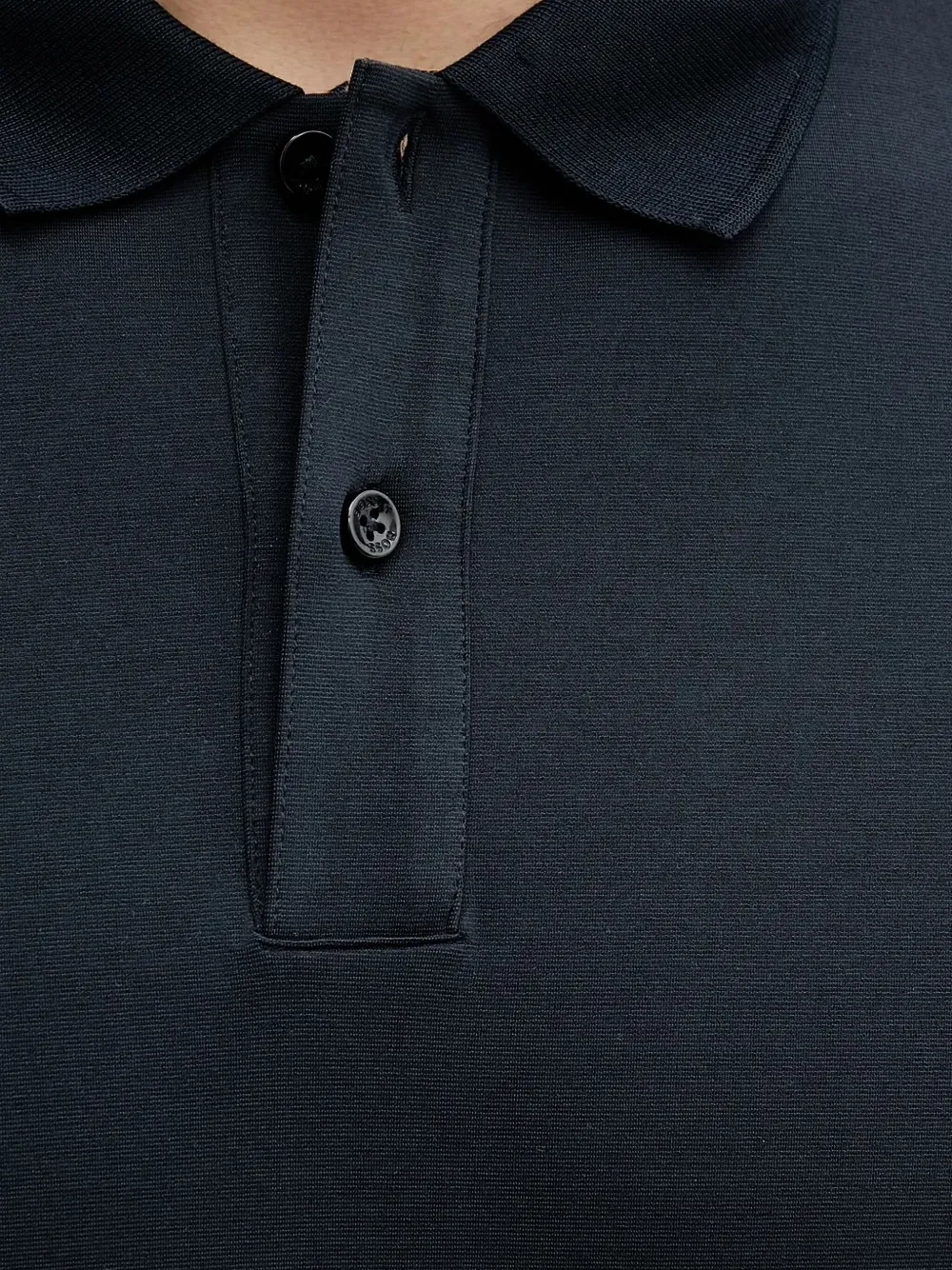 BOSS stitch polo shirt Blauw