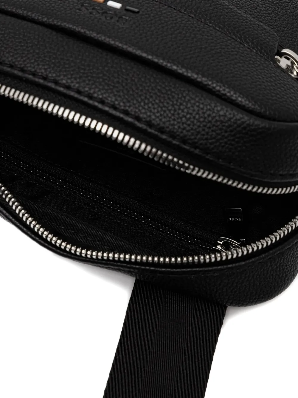 BOSS logo zip-fastening shoulder bag Zwart