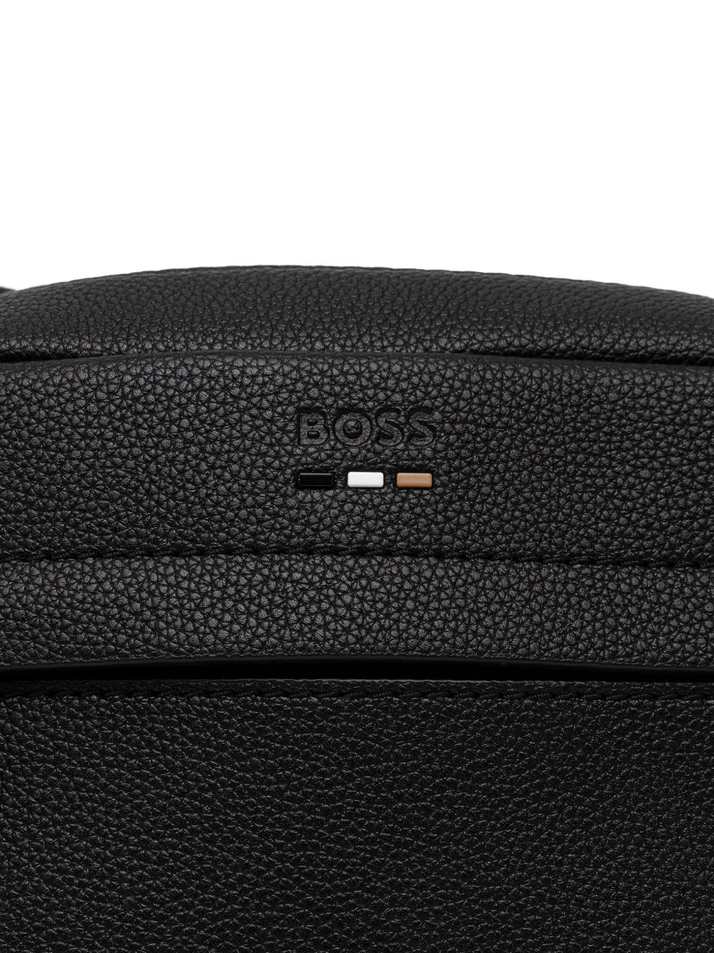 BOSS Schoudertas met rits en logo Zwart