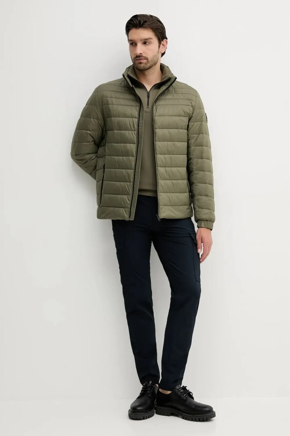 BOSS Giacca con placca logo - Verde