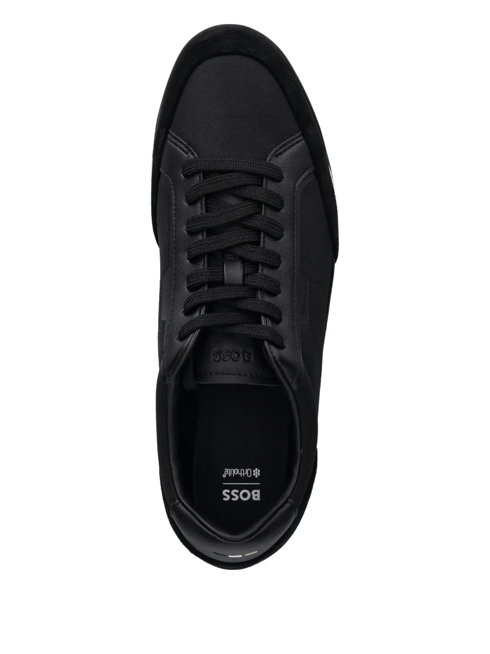 BOSS panelled lace-up low-top sneakers Black