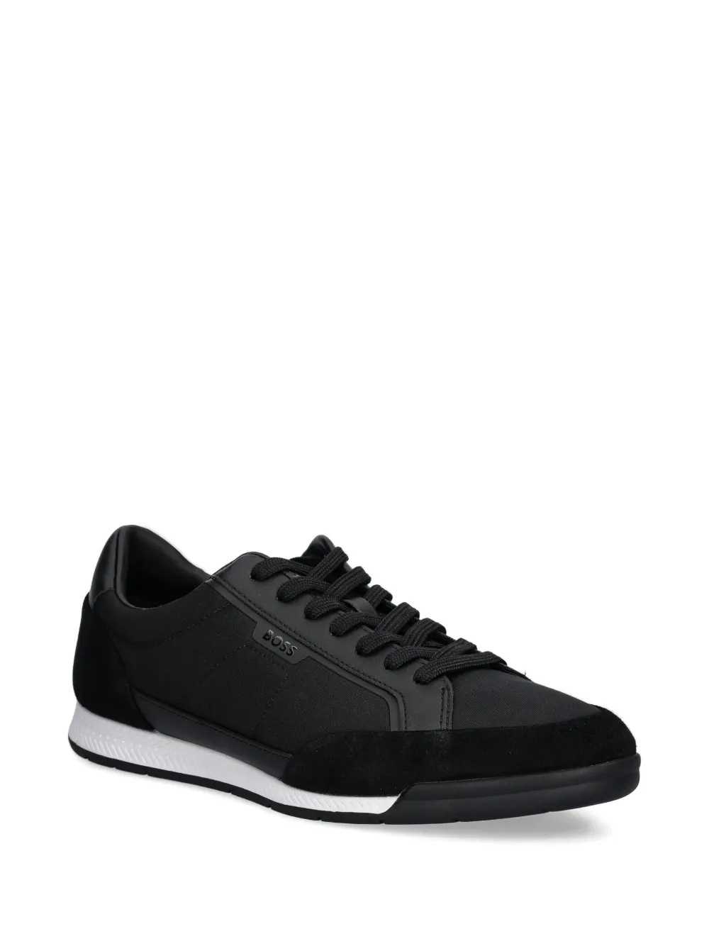BOSS panelled lace-up low-top sneakers Black