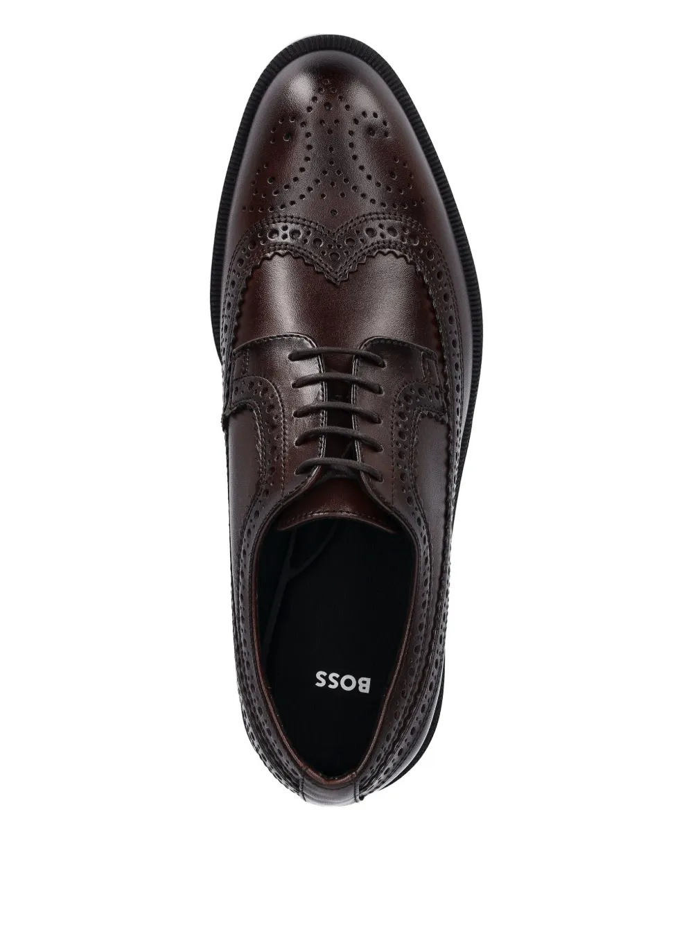BOSS brogue lace-up shoes Brown