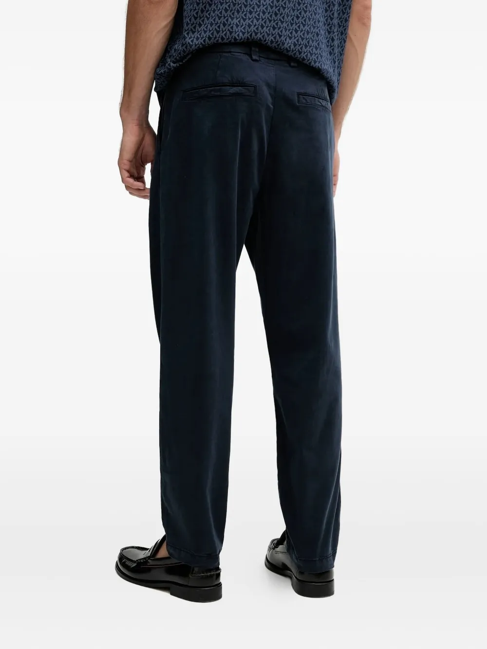 BOSS Broek met geborduurde zak - Blauw