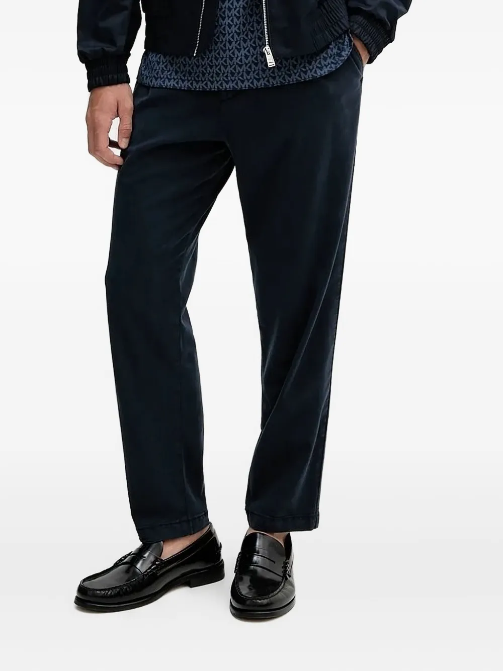 BOSS embroidered-pocket trousers | Blue | Image 1