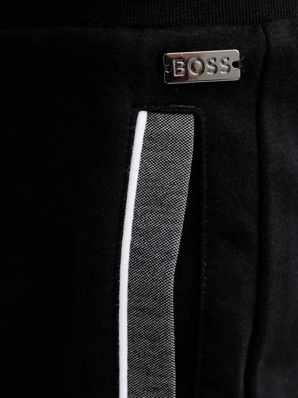 BOSS Broek met trekkoord Zwart