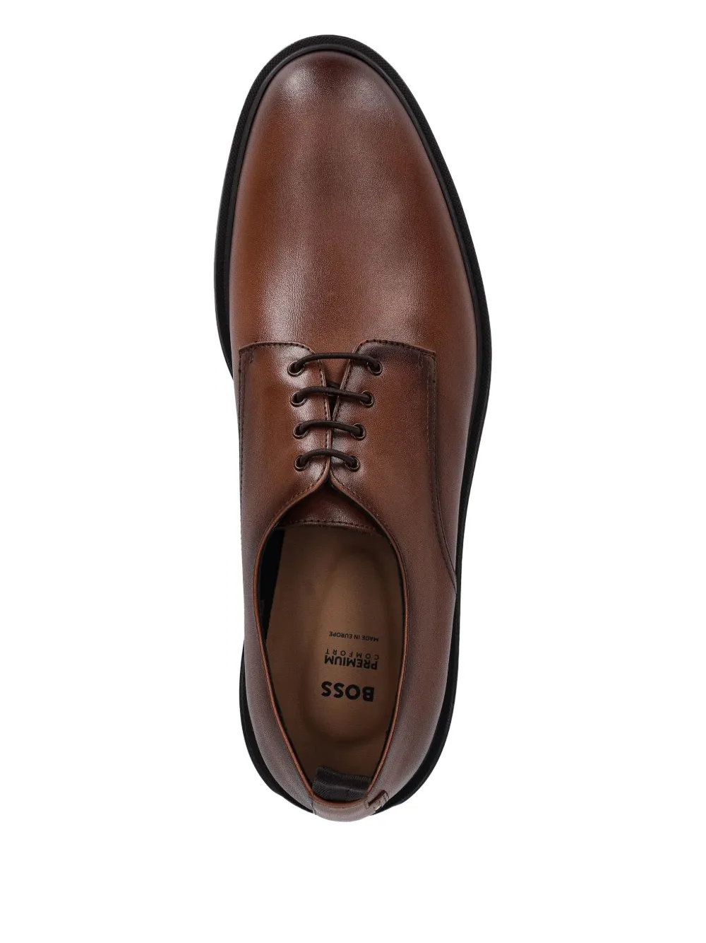 BOSS Calev leather lace-up derby shoes Brown