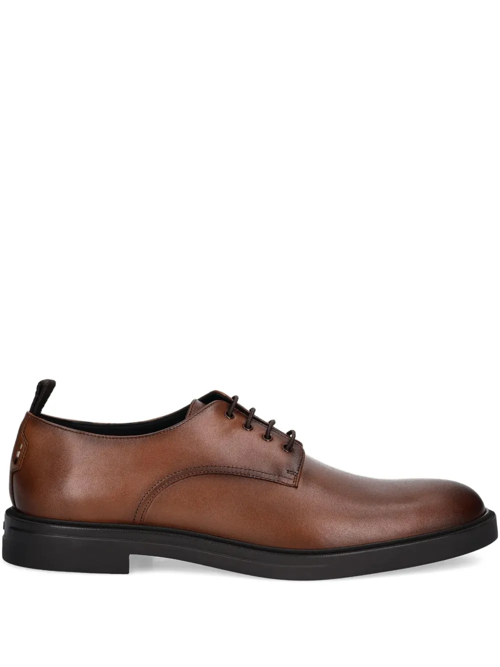 BOSS Calev leather lace-up derby shoes Brown