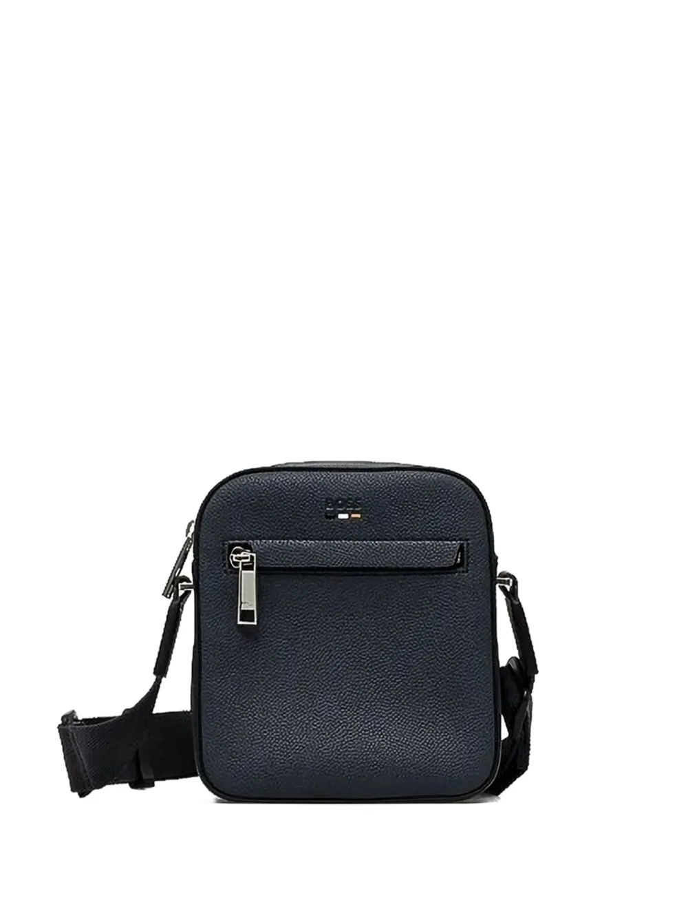 Hugo Boss Zip-fastening Messenger Bag In Gray