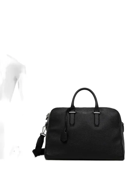 BOSS leather top-handle holdall