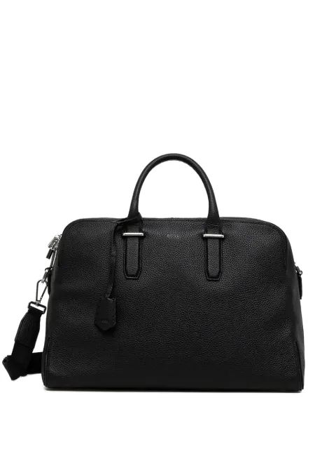 BOSS leather top-handle holdall