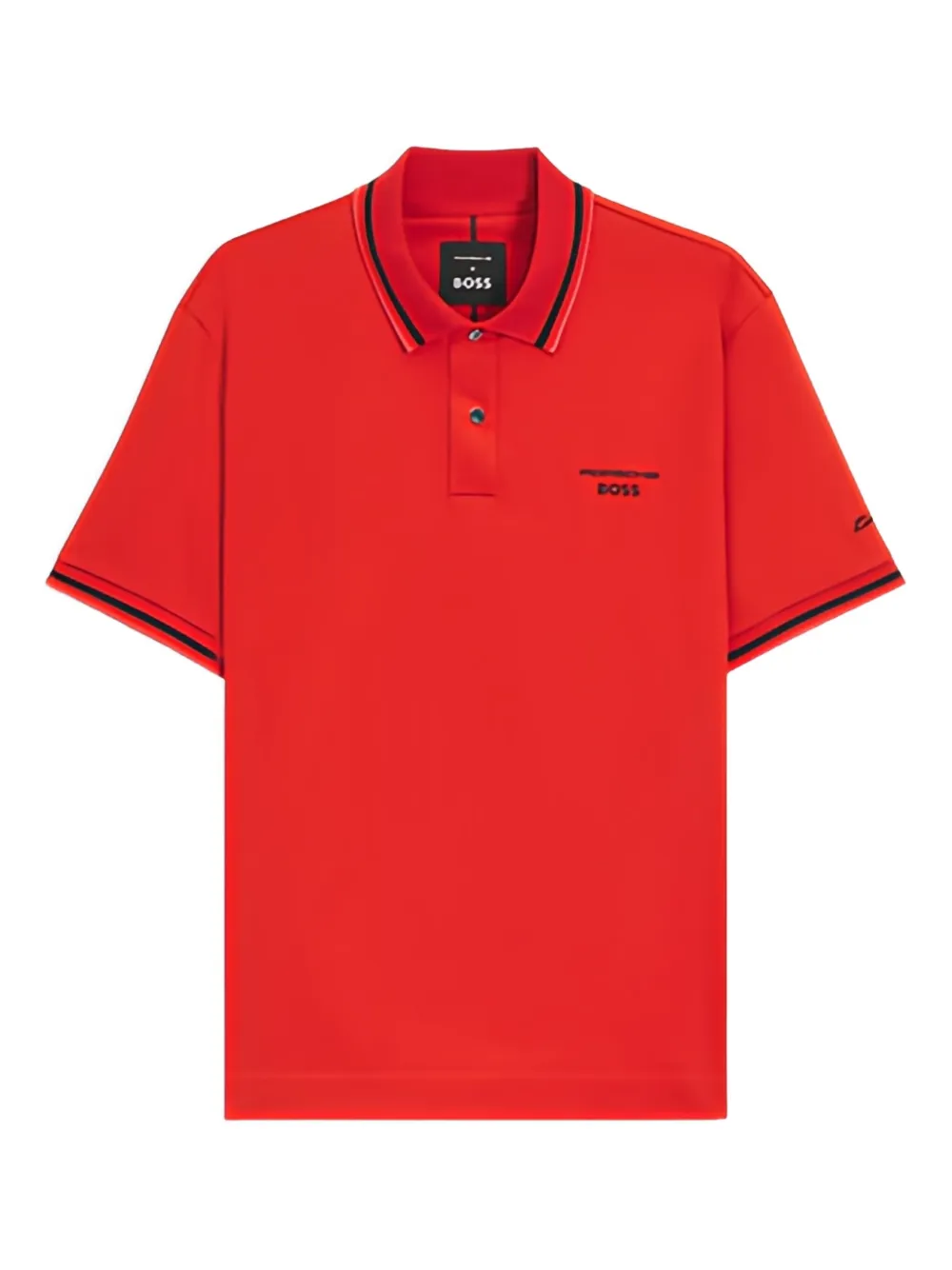 BOSS x Porsche cotton polo shirt | Orange | Image 1