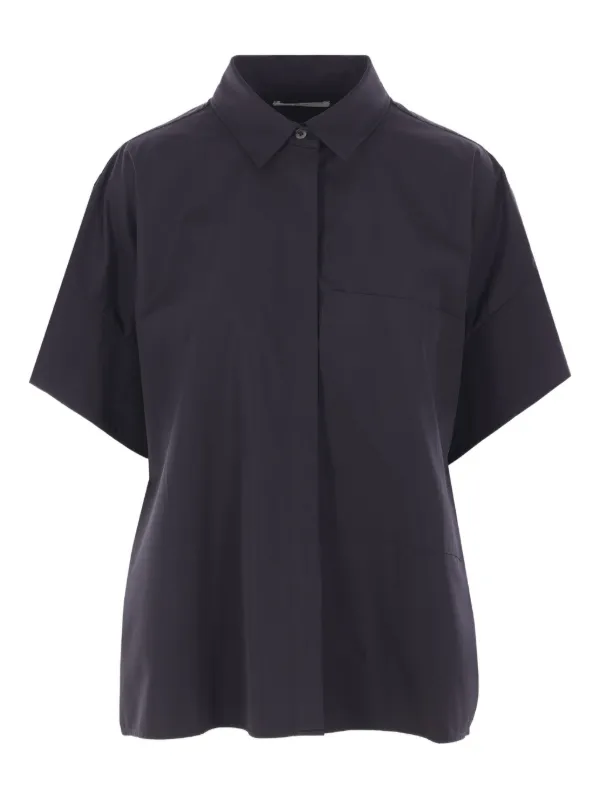 Co Short-sleeve Cotton Shirt in Black
