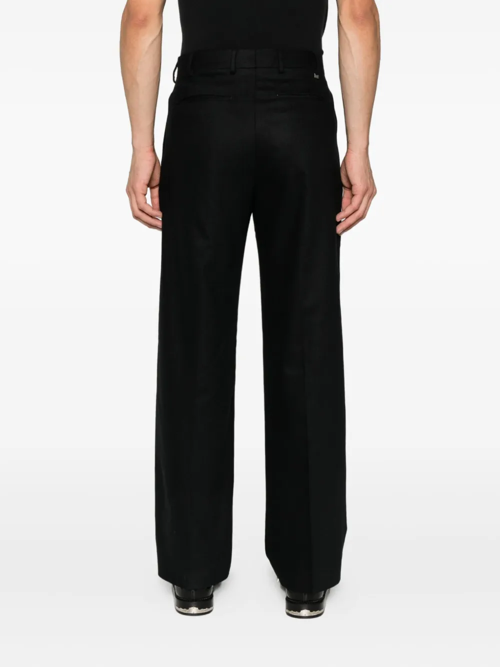 PT Torino pleat-detail trousers Zwart
