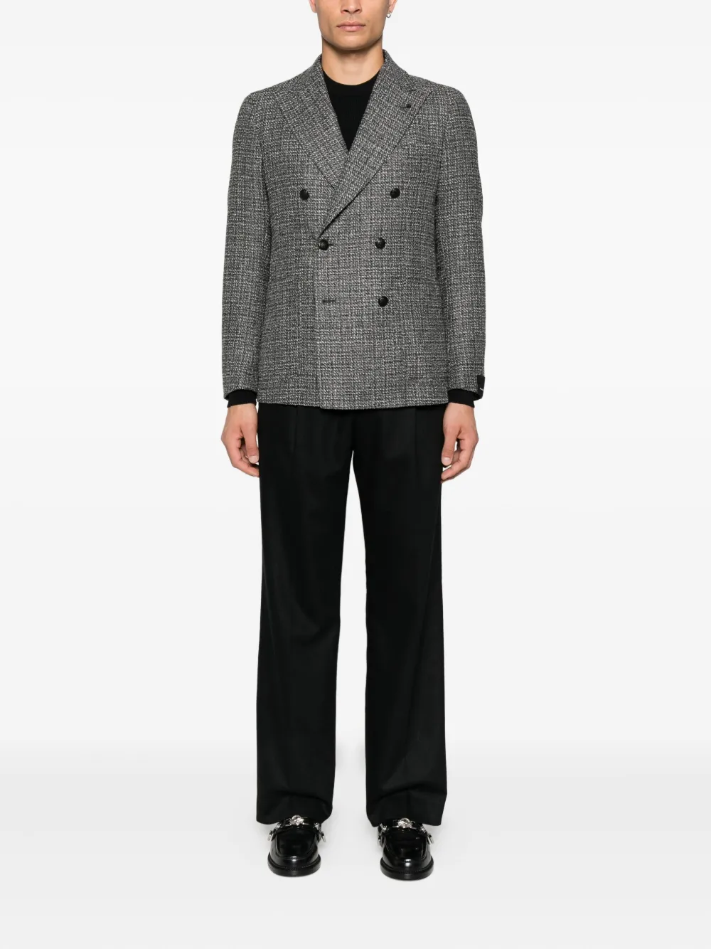 PT Torino pleat-detail trousers Zwart