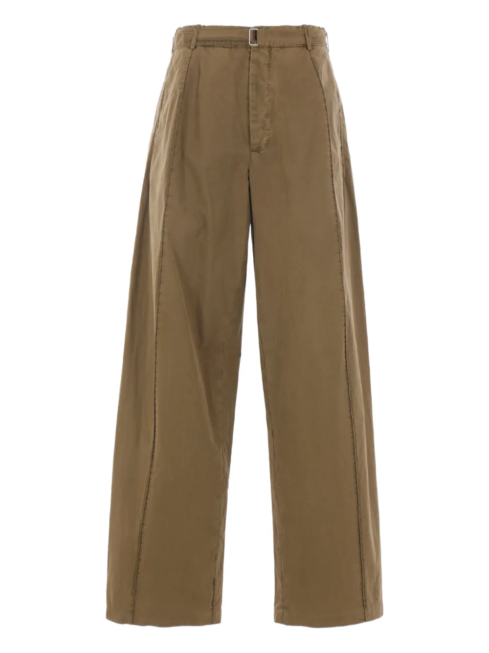 pleated-panel trousers
