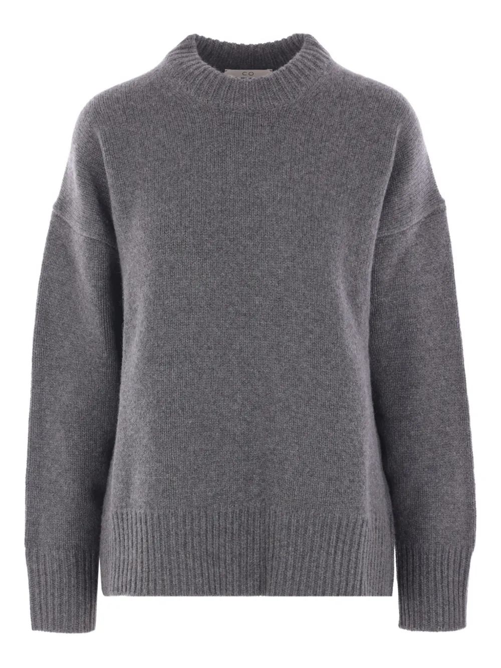 round-neck wool cashmere sweater