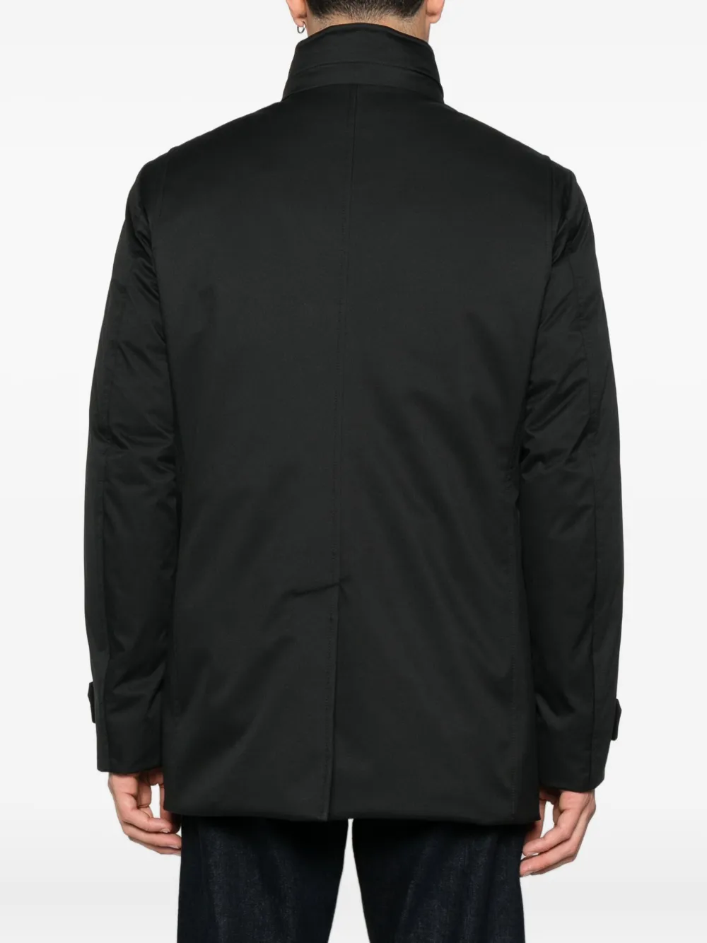 Moorer quilted high-neck jacket Zwart