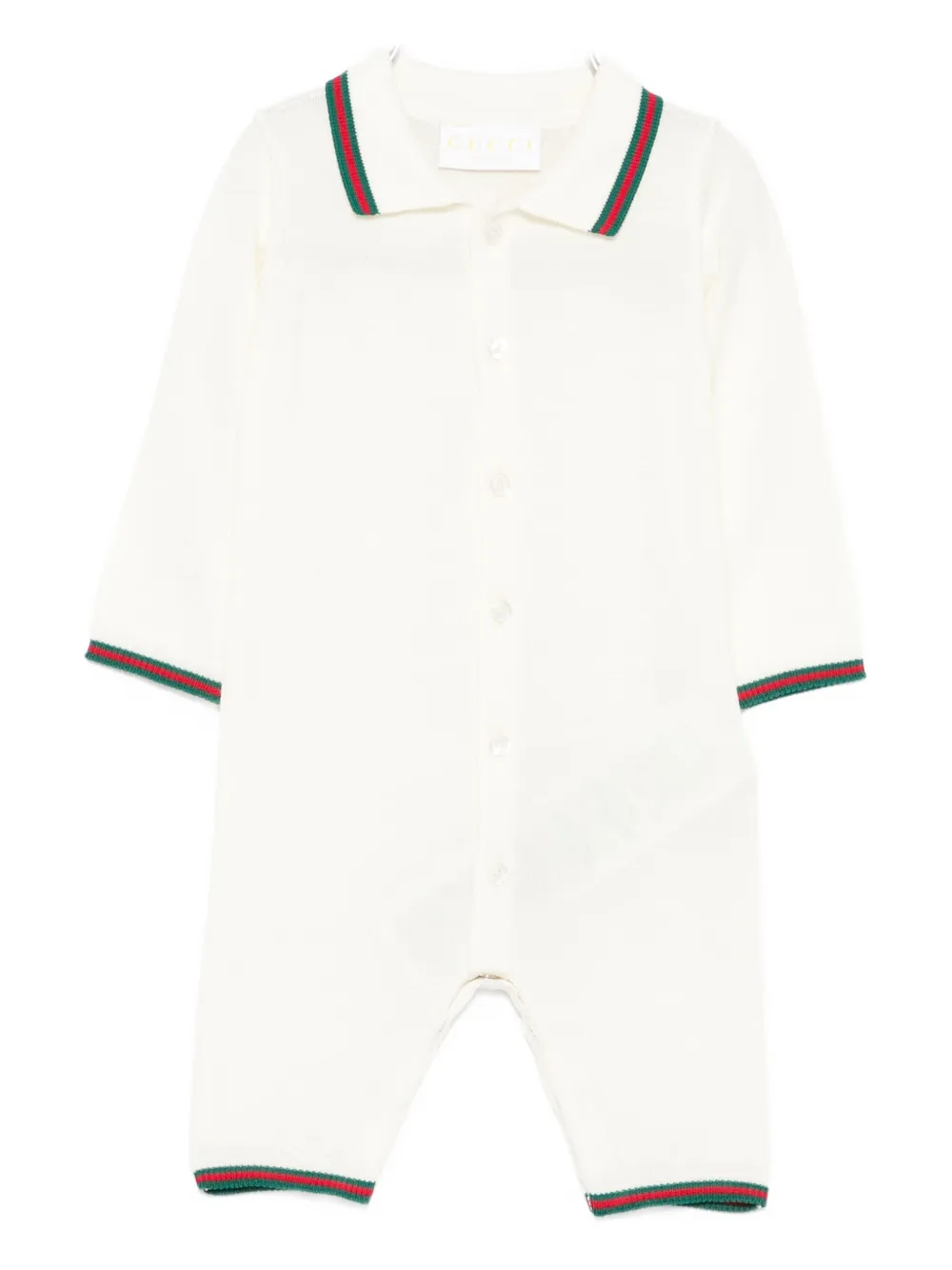 Gucci Polo-neck Jumpsuit In White
