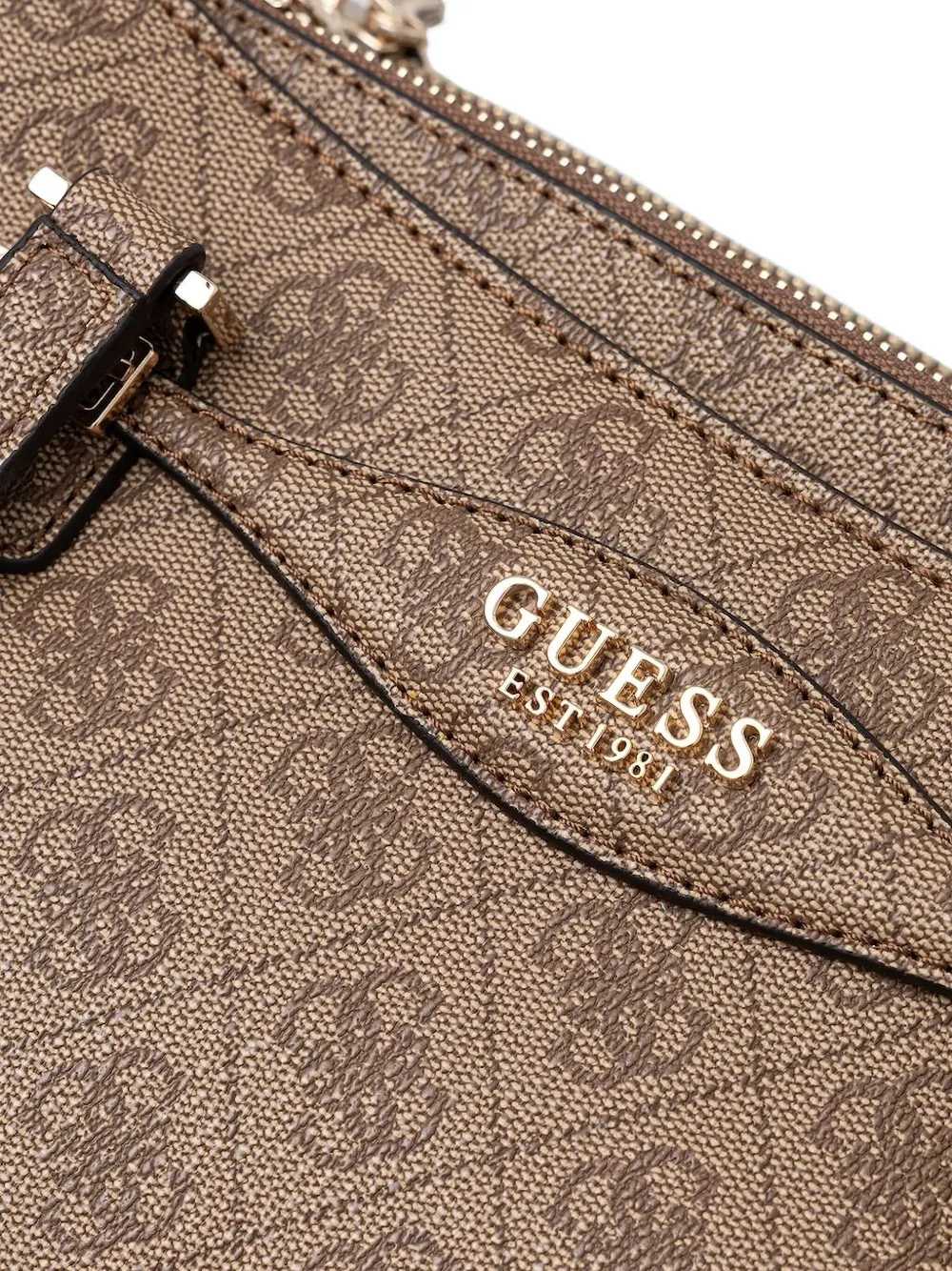 Guess Usa Logo-plaque Top-handle Tote Bag In Neutral