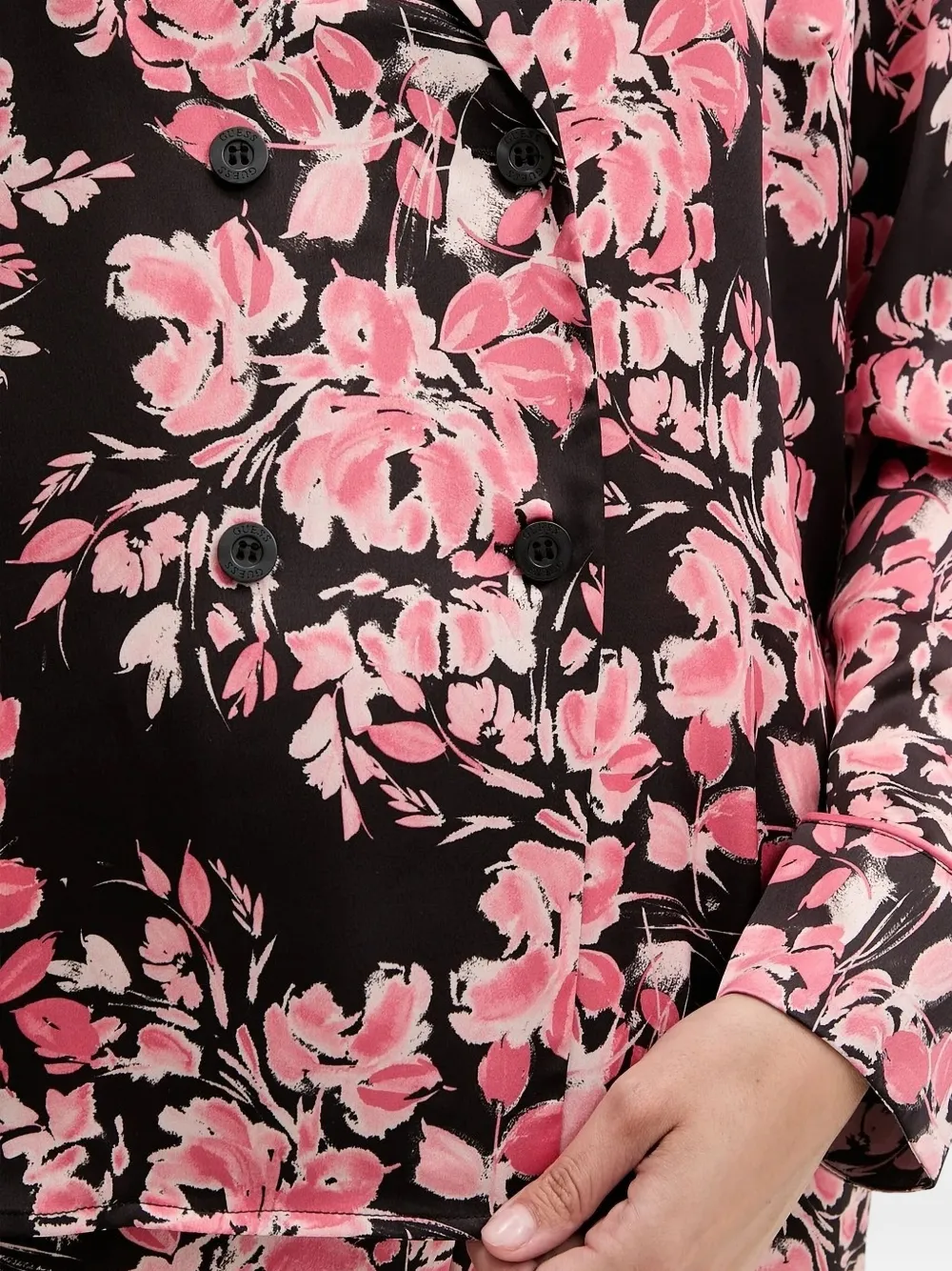 GUESS USA floral-print pyjama set Zwart