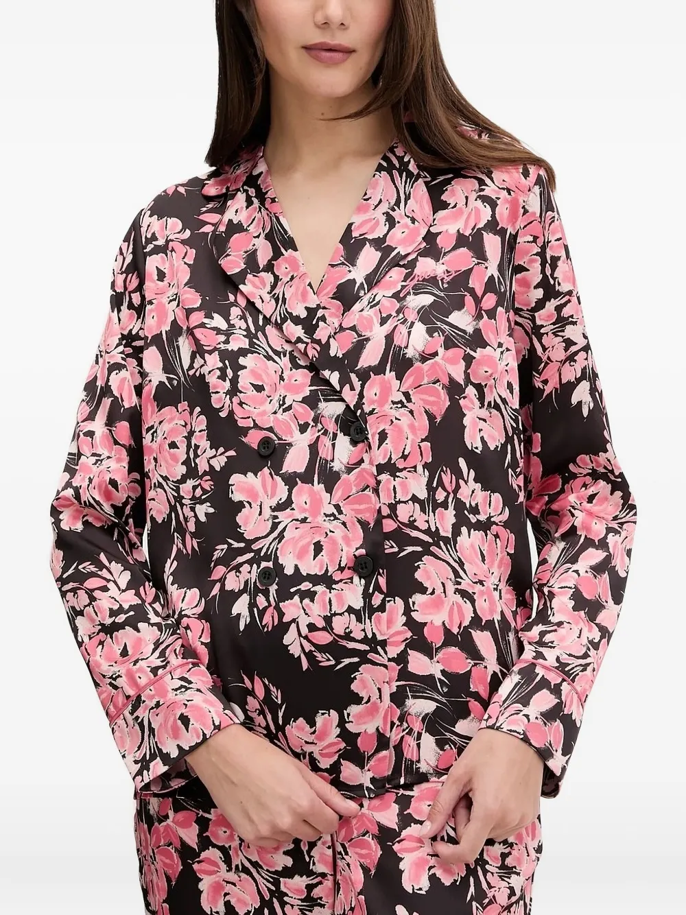 GUESS USA floral-print pyjama set Zwart