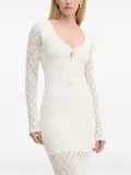 GUESS USA lace-up crochet maxi dress - White