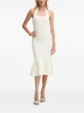 GUESS USA halter-neck ribbed midi dress - White