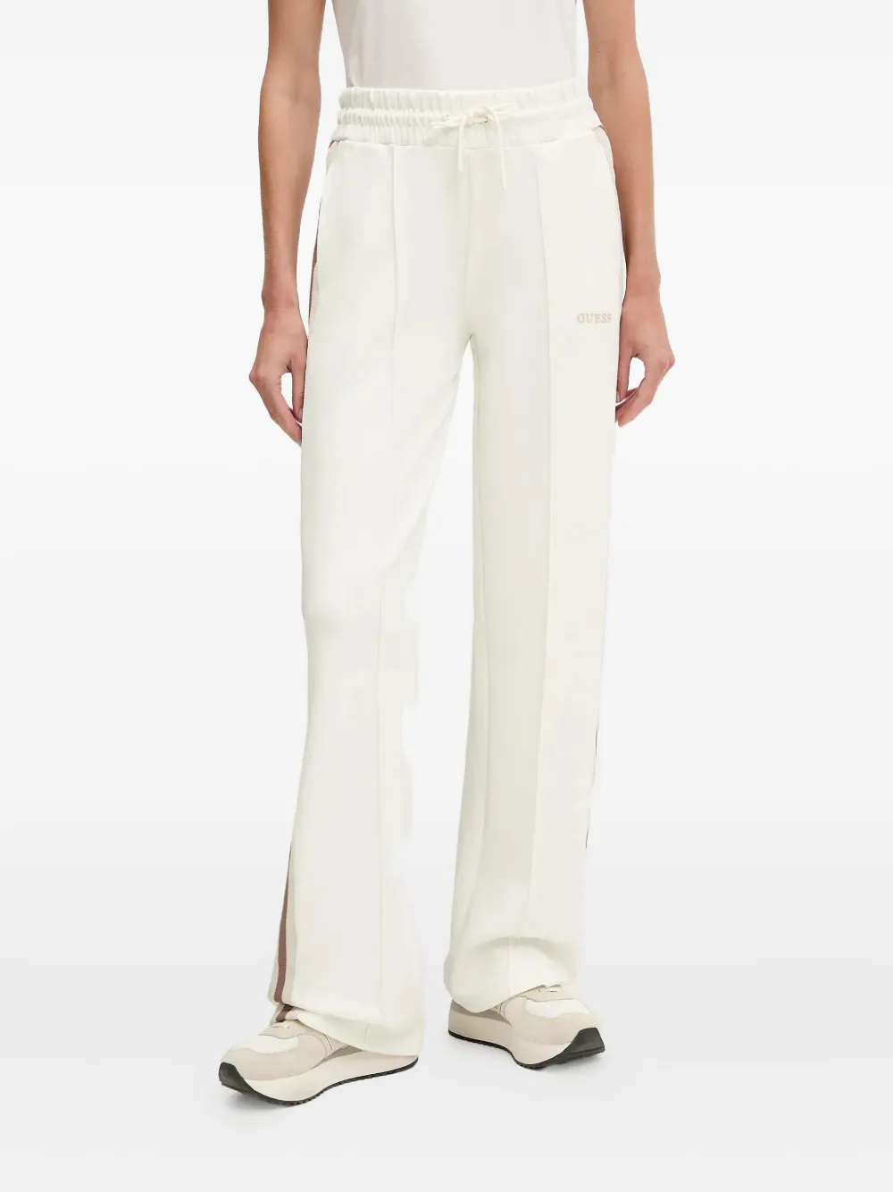 Guess Usa Side-stripe Drawstring Track Trousers In Pattern