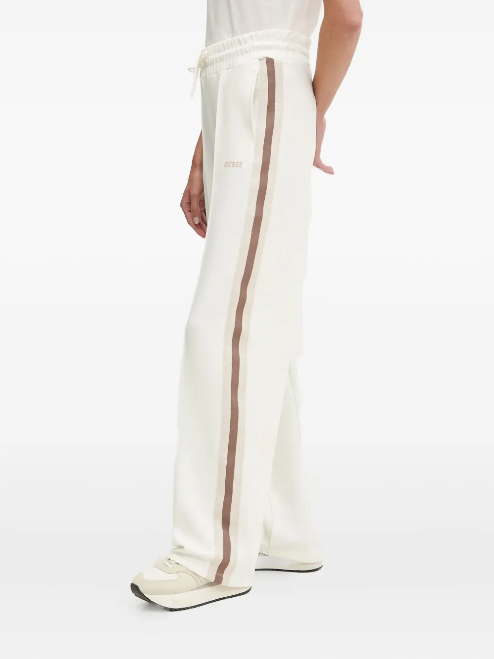 Guess Usa Side-stripe Drawstring Track Trousers In Pattern