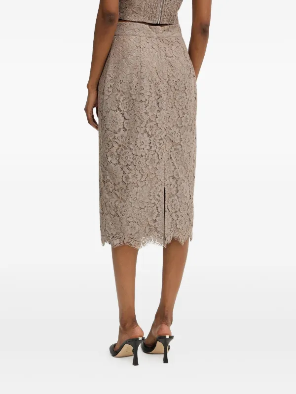 ★PISCESS★Floral Lace Skirt★White★大人気★ kate spade new york Floral Lace Midi-Skirt | Saks Fifth Avenue