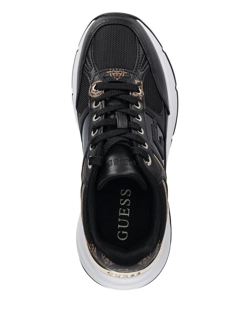 GUESS USA Sneakers met logoplakkaat - Zwart