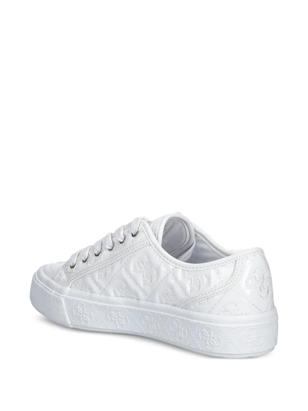GUESS USA quilted logo sneakers White