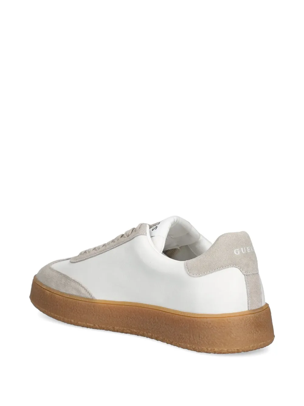 Guess Usa Wiman Leather Sneakers In Black