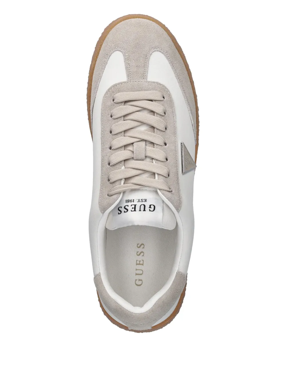 Guess Usa Wiman Leather Sneakers In Black