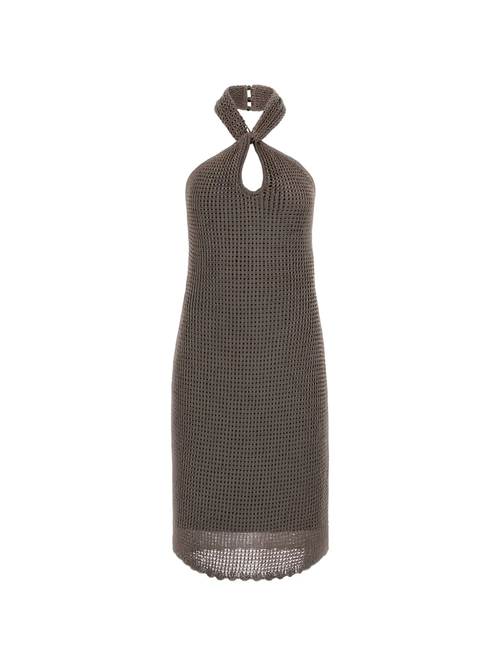 GUESS USA Minka halterneck keyhole dress - Silber