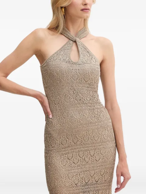 GUESS USA halterneck knitted maxi dress