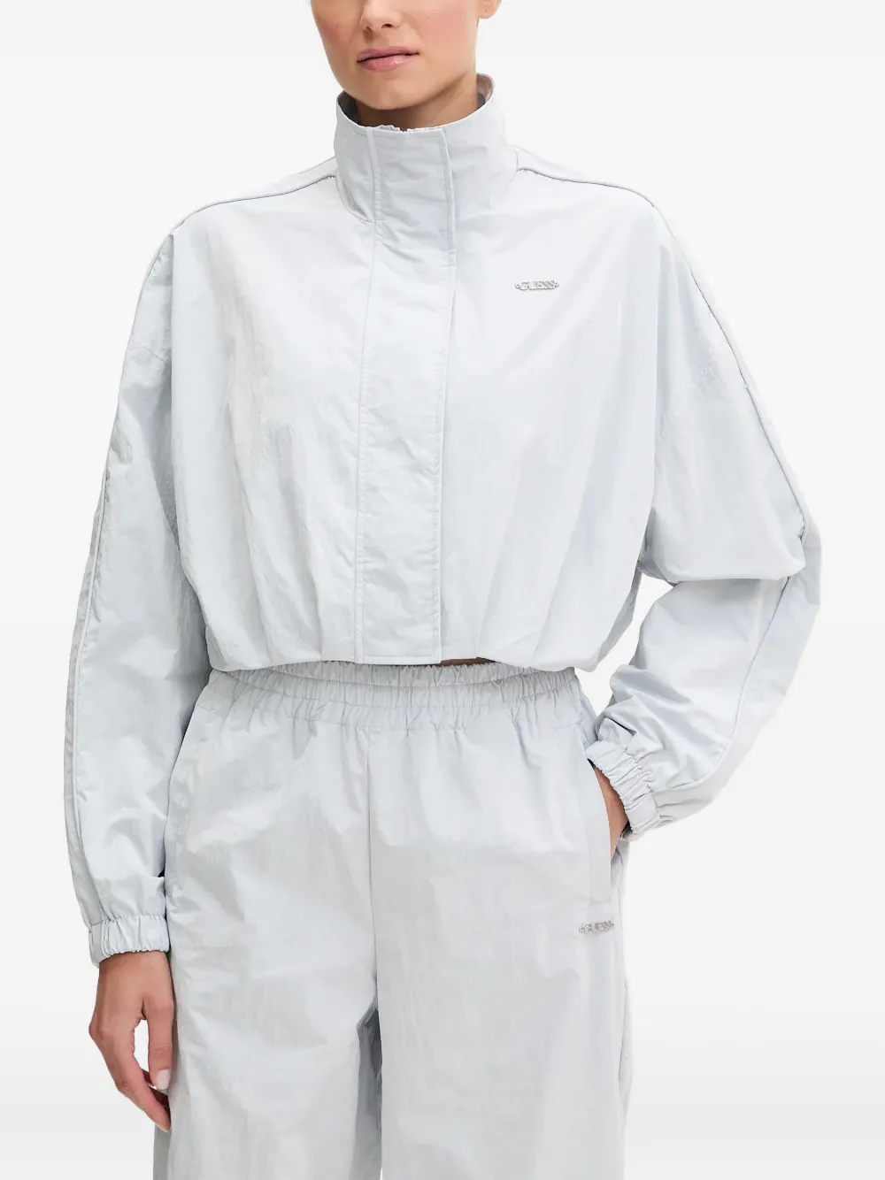 GUESS USA high-neck cropped jacket | White | Image 1